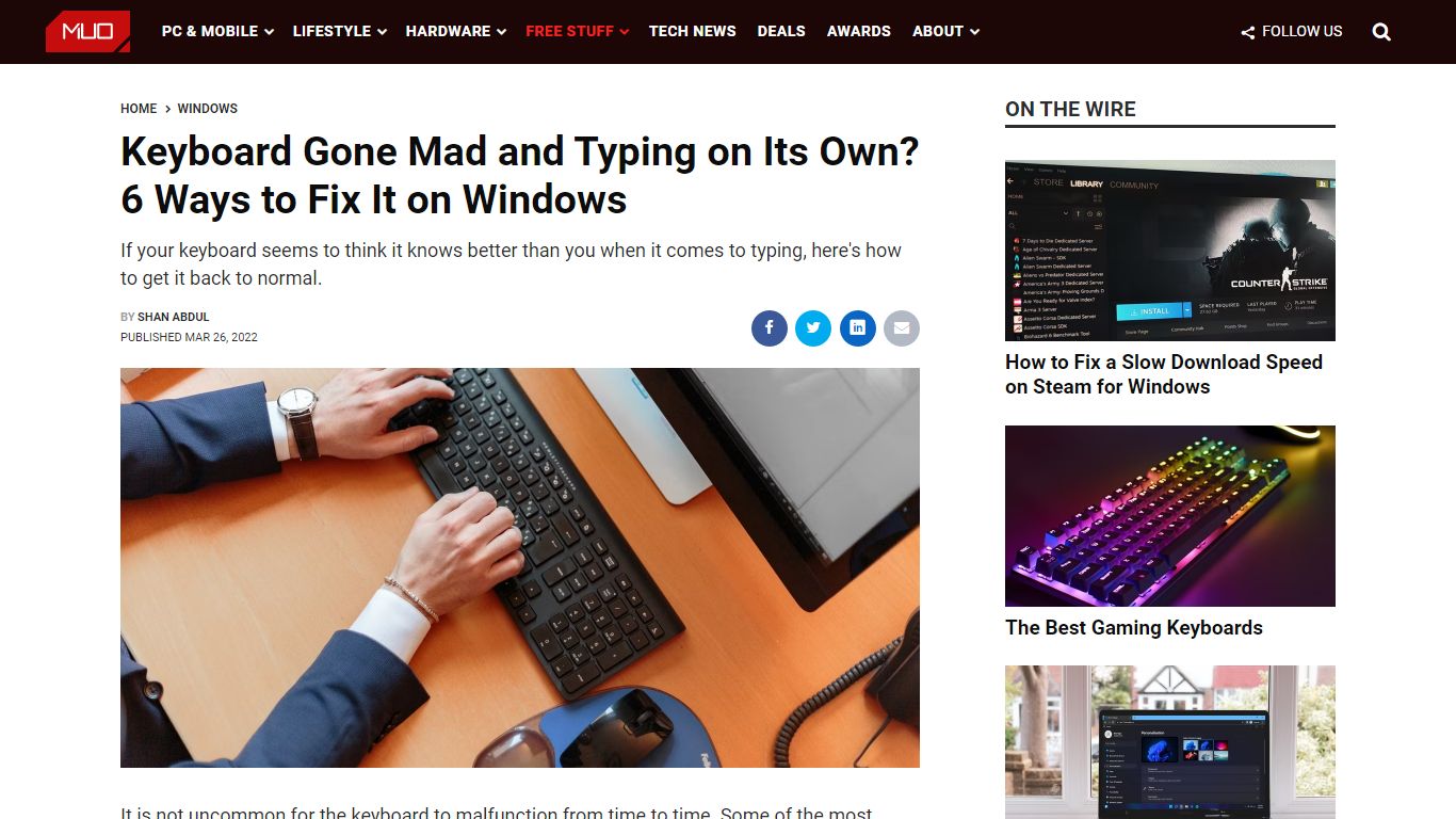 Keyboard Gone Mad and Typing on Its Own? 6 Ways to Fix It on Windows - MUO